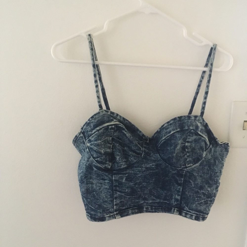 Charlotte Russe Denim Crop Top